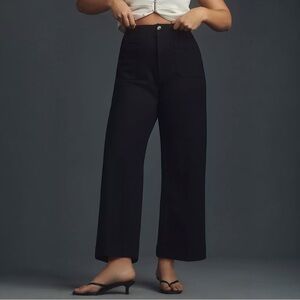 MAEVE x ANTHROPOLOGIE The Colette Ponte Crop Wide-Leg Pants